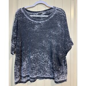 Livy Lu‎ boxy relaxed fit burnout short sleeve t-shirt sz XL